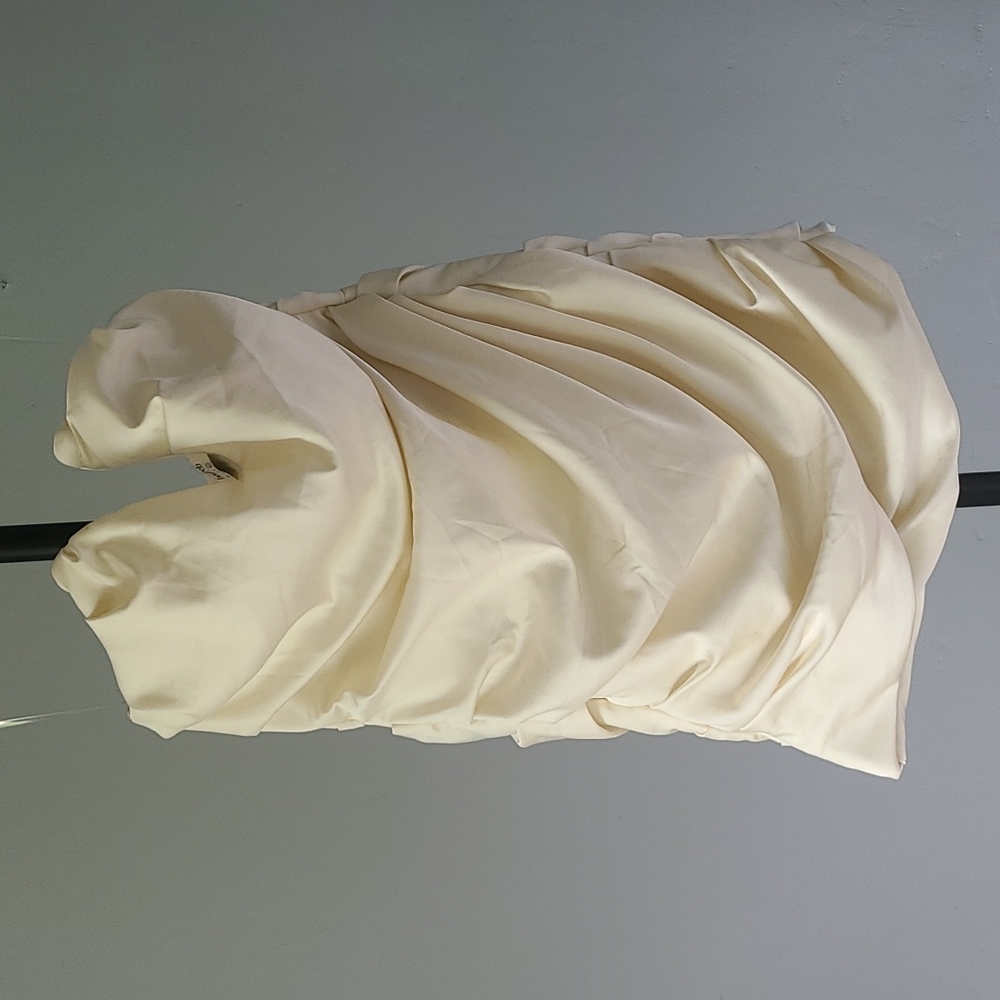 House of CB London Emanuel’s Off White Ivory Draped Ruched Cocktail Bridal Dress